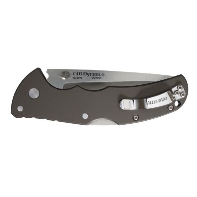 Image showing  3.5 in. Code 4 Tanto-Point Plain Edge S35VN Folding Knife, Silver