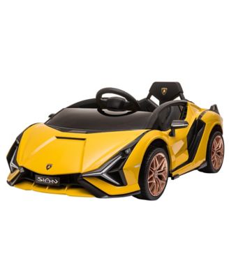 Best Ride On Cars Unisex Kids' Lamborghini Sian 12V Car, Yellow