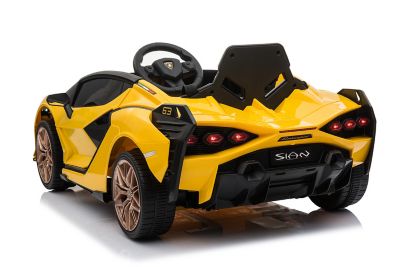 Image showing  Kids' Lamborghini Sian 12V Ride-On Car, Yellow