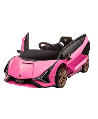 Best Ride On Cars Unisex Kids' Lamborghini Sian 12V Car, Pink
