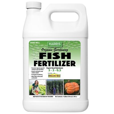 Harris 1 gal. Organic Hydrolyzed Liquid Fish Fertilizer for Tomatoes/Vegetables Favorite Fish Hydrolysate
