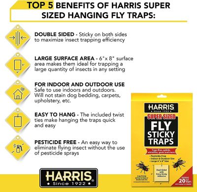 Image showing  Super Sized Sticky Fly Traps, 20-Pack