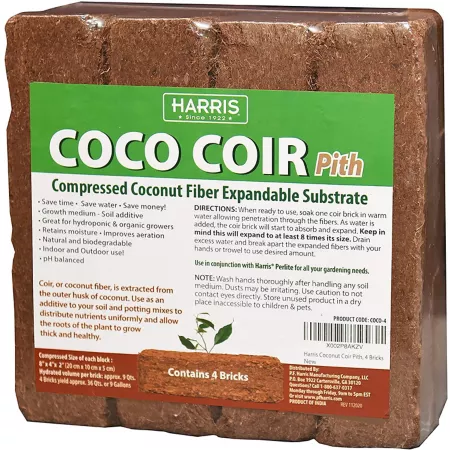 Harris 9 qt Coconut Coconut Piths Pack of 4 Potting Soil