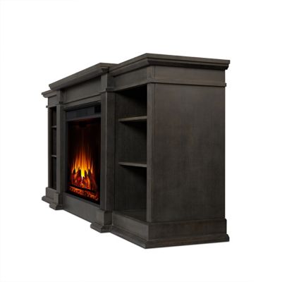 Image showing  81.125 in. Eliot Grand Media Electric Fireplace in Antique Gray