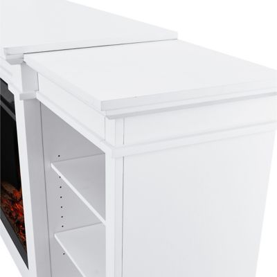 Image showing  81.125 in. Eliot Grand Media Electric Fireplace in White