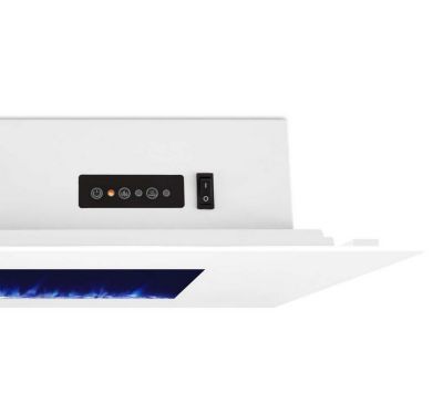 Image showing  Electric Indoor Dinatale Wall-Mounted Fireplace, 50 in., Black