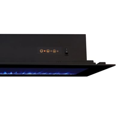 Image showing 5 th Real Flame Electric Indoor Dinatale Wall-Mounted Fireplace, 50 in., Black