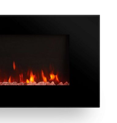 Image showing 11 th Real Flame Electric Indoor Dinatale Wall-Mounted Fireplace, 50 in., Black