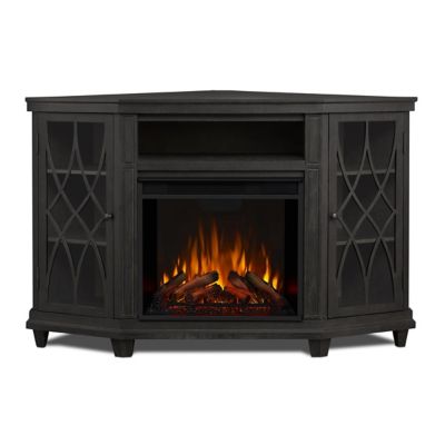 Image showing  56.26 in. Lynette Corner Media Electric Fireplace, Gray