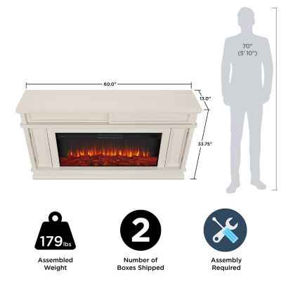 Image showing  60.125 in. Torrey Landscape Electric Fireplace, Bone White