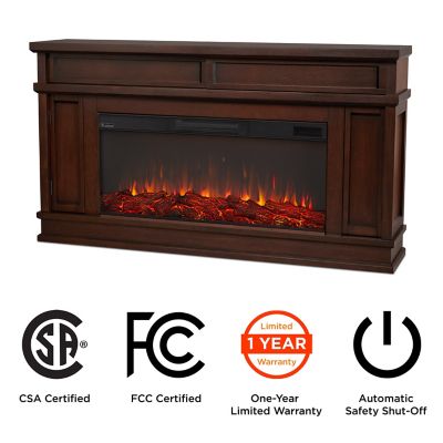 Image showing  60.125 in. Torrey Landscape Electric Fireplace, Dark Walnut