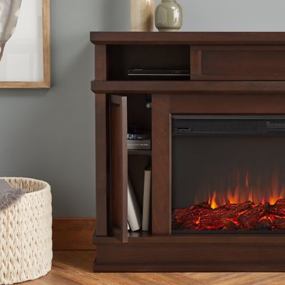 Image showing  60.125 in. Torrey Landscape Electric Fireplace, Dark Walnut
