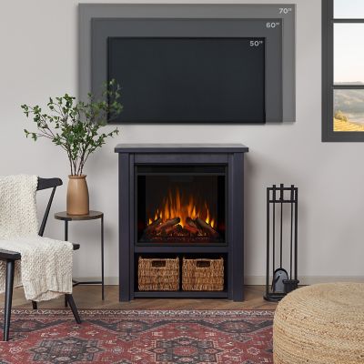 Image showing  Electric Indoor Hollis Fireplace,32 in., Black
