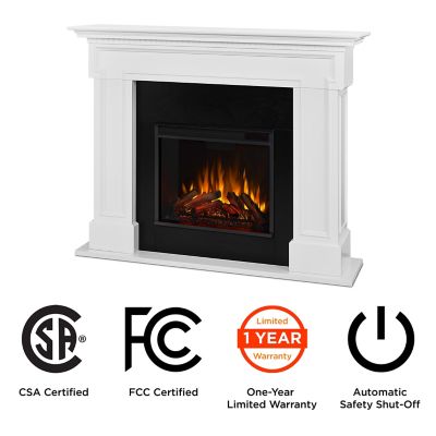 Image showing  54.38 in. Thayer Electric Fireplace, White