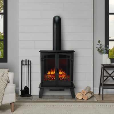 Real Flame Electric Indoor Foster Stove Fireplace, 25 in.