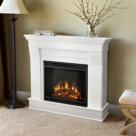 Real Flame 40.9 in. Chateau Electric Fireplace in White