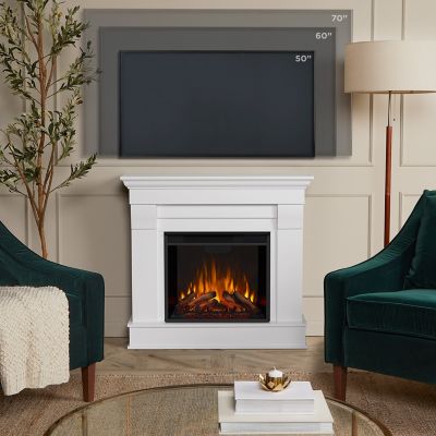 Image showing  40.9 in. Chateau Electric Fireplace in White