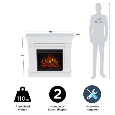 Image showing  40.9 in. Chateau Electric Fireplace in White