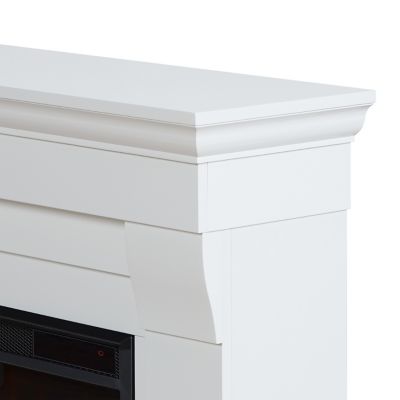 Image showing 6 th Real Flame 40.9 in. Chateau Electric Fireplace in White