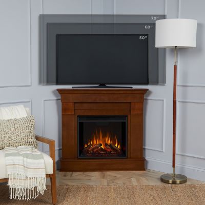 Image showing  Electric Indoor Chateau Corner Fireplace, 40.9 in., Espresso