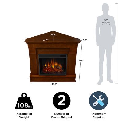 Image showing  Electric Indoor Chateau Corner Fireplace, 40.9 in., Espresso