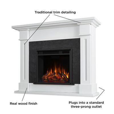 Image showing  53.5 in. Kipling Electric Fireplace, White