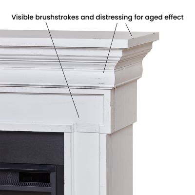 Image showing  55.875 in. Emerson Grand Electric Fireplace, Rustic White