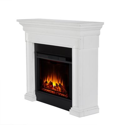 Image showing 5 th Real Flame 55.875 in. Emerson Grand Electric Fireplace, Rustic White