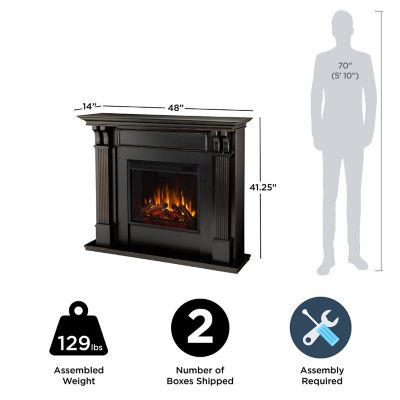 Image showing  48.03 in. Ashley Indoor Electric Fireplace in Blackwash