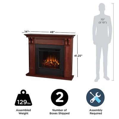 Image showing  Electric Indoor Ashley Fireplace, 48.03 in., Mahogany