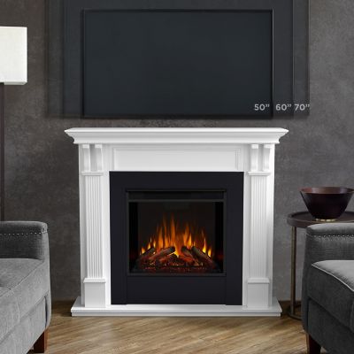 Image showing  Electric Indoor Ashley Fireplace, 48.03 in., White