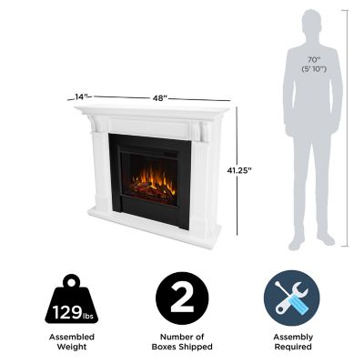 Image showing 5 th Real Flame Electric Indoor Ashley Fireplace, 48.03 in., White
