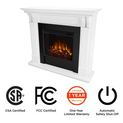 Image showing 6 th Real Flame Electric Indoor Ashley Fireplace, 48.03 in., White