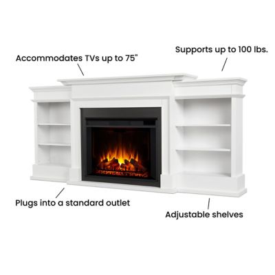 Image showing 5 th Real Flame 92 in. Electric Ashton Grand Media Fireplace