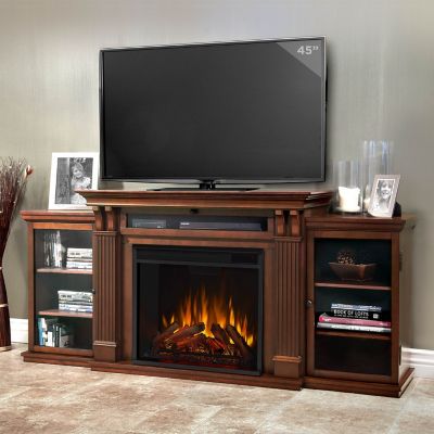 Real Flame 67 in. Calie Media Electric Fireplace in Dark Espresso