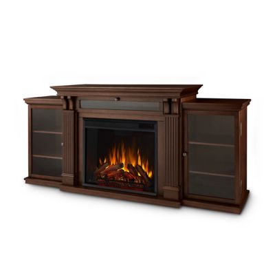 Image showing 5 th Real Flame 67 in. Calie Media Electric Fireplace in Dark Espresso