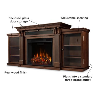 Image showing 7 th Real Flame 67 in. Calie Media Electric Fireplace in Dark Espresso