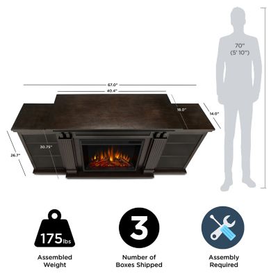 Image showing  67 in. Calie Media Electric Fireplace in Dark Walnut