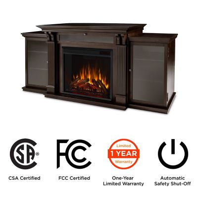 Image showing  67 in. Calie Media Electric Fireplace in Dark Walnut