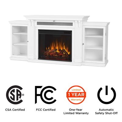 Image showing  67 in. Calie Media Electric Fireplace in White