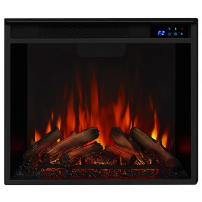Image showing 11 th Real Flame 74.25 in. Valmont Media Electric Fireplace, Dark Mahogany