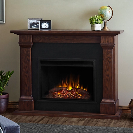Real Flame 63 in. Callaway Grand Electric Fireplace, Chestnut Oak
