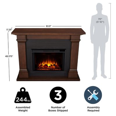 Image showing  63 in. Electric Callaway Grand Fireplace, Chestnut Oak, 5,000 BTU
