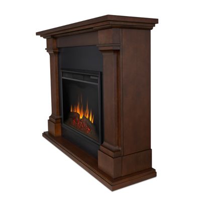 Image showing 5 th Real Flame 63 in. Electric Callaway Grand Fireplace, Chestnut Oak, 5,000 BTU