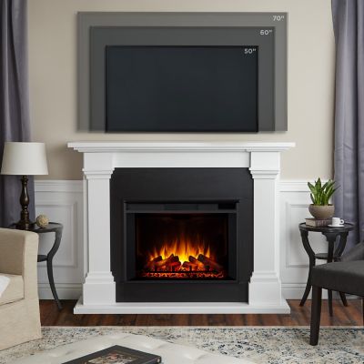 Image showing  63 in. Electric Callaway Grand Fireplace, White