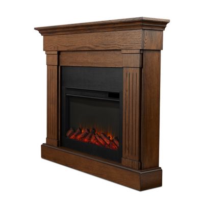 Image showing  Electric Indoor Crawford Fireplace, 47.4 in., Chestnut Oak
