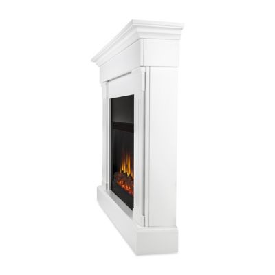 Image showing  Electric Indoor Crawford Line Fireplace, 47.4 in., White
