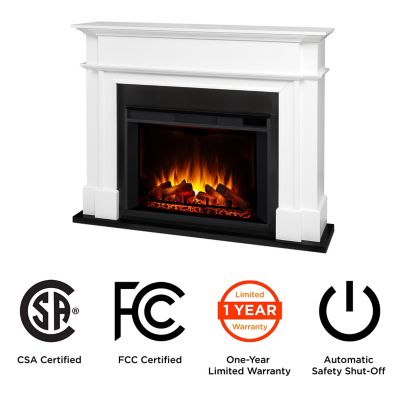 Image showing  55.3 in. Harlan Grand Electric Fireplace, White