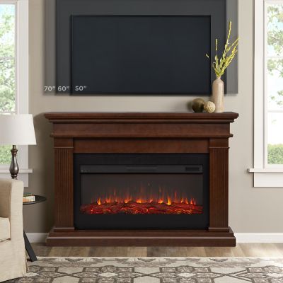 Image showing  58.5 in. Beau Landscape Electric Fireplace in Dark Walnut