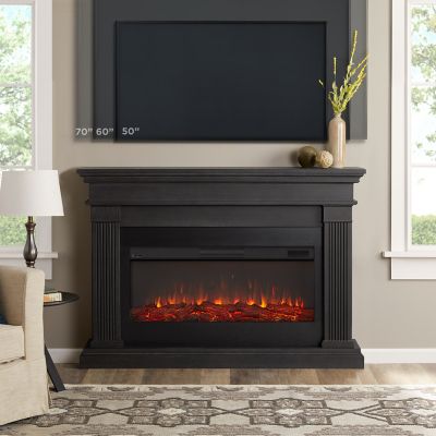 Image showing  58.5 in. Beau Landscape Electric Fireplace in Gray